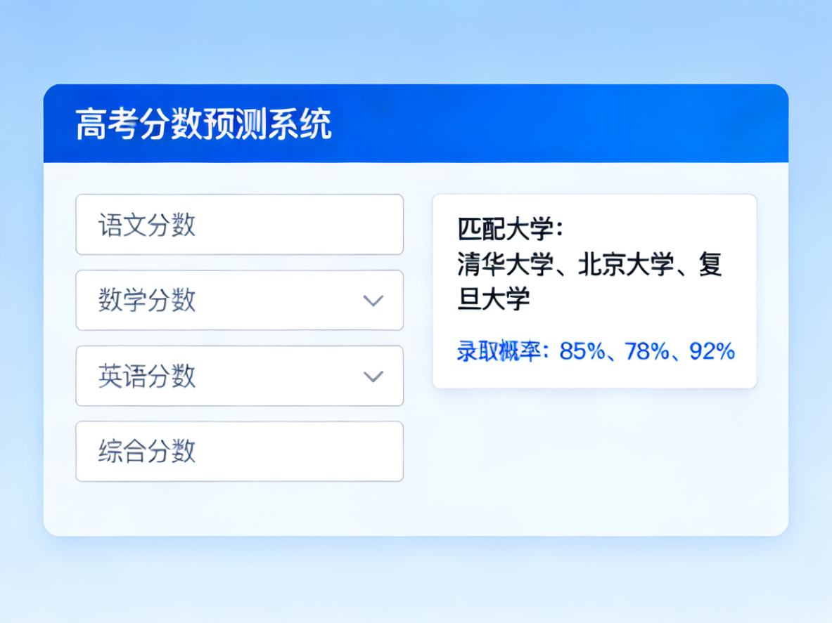 高考分数预测系统