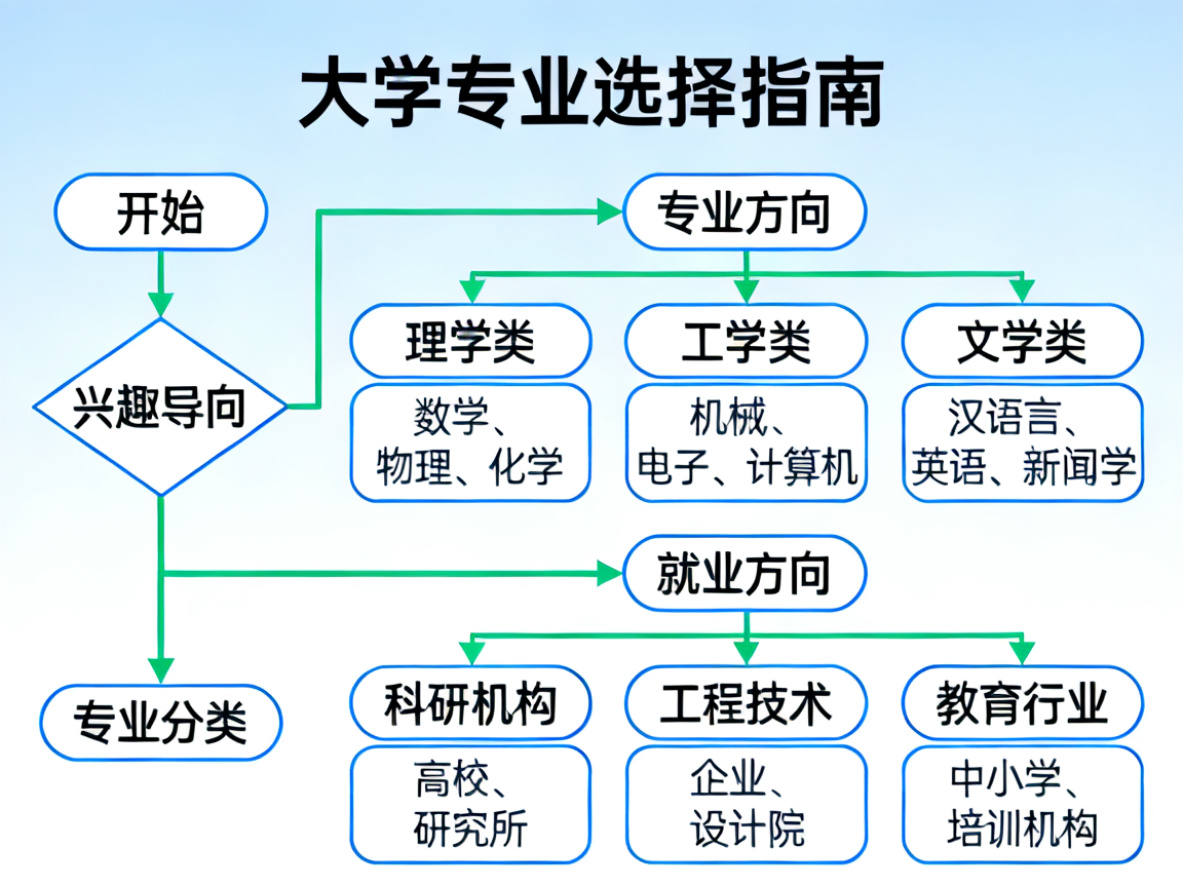 专业选择流程图